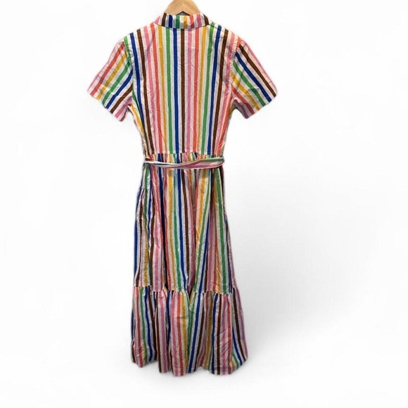 NWT Target Pride Striped Woven Shirt Dress Size Small Colorful Maxi Collared - Picture 3 of 9